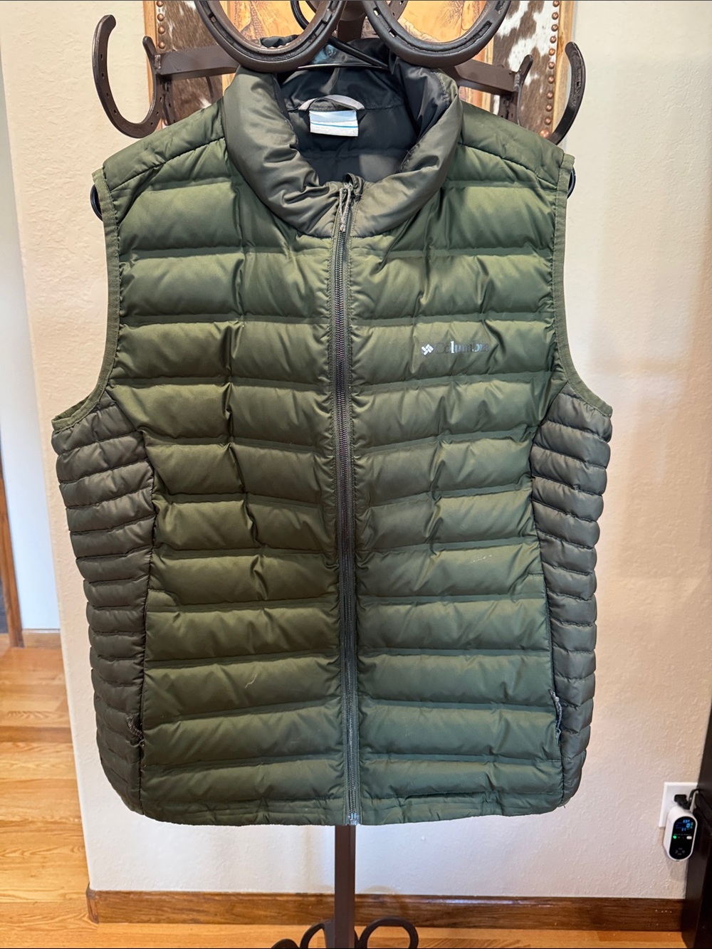 Insulated Olive Green Puffer Vest